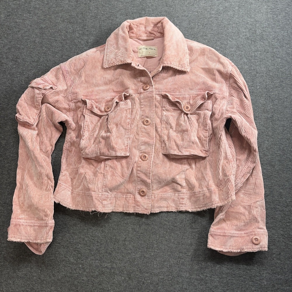 We the Free Women's Small Blush Pink Izzy Cargo Jacket Coat Pockets